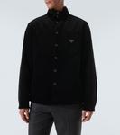 Хлопковая вельветовая рубашка-овершот Prada, черный - фото 3