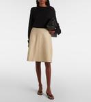 Кожаная юбка миди Toteme, Peanut - фото 2