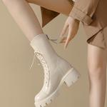 Lanza Белые женские ботинки Martin, цвет White - фото 8