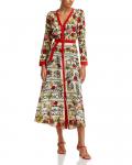 Платье Leah с поясом из шелка SALONI, мультиколор - фото
