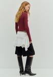 Топ PULL&BEAR Long sleeved top, Bordeaux - фото