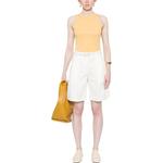 Тканые плиссированные шорты TOTEME, белый - фото 5