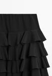 Юбка Massimo Dutti RUFFLED MIDI, Black - фото 8