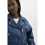 Дилан | Кожаная косуха байкера 80-х Lamarque, синий - фото 6