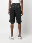 Джинсовые шорты-бермуды Sunnei, черный - фото 4