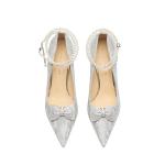 Ainer-cat Ainer cat Slim Heel High Heels 8cm Women's Silver - фото 5