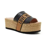 Кожаные тапочки Love Moschino, черный - фото