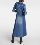 Платье-рубашка из денима с вышивкой Chloé, Multicolor Blue - фото 3