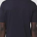 Футболка Burberry с вышитым логотипом на груди, угольно-синяя - фото 7