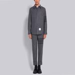 Футболка с нашивкой логотипа THOM BROWNE, средне-серый - фото 4