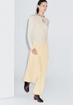 Юбка Massimo Dutti MIDI WITH PLANK DETAIL , Light Yellow - фото 4