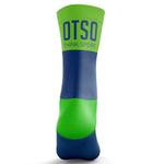Носки Otso Multi-sport Medium Cut Electric Blue/fluor Green, зеленый - фото 2