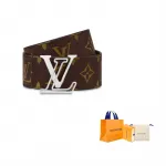 Мужской ремень Louis Vuitton, коричневый - фото 4