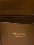 Большая кожаная сумка-тоут Prada, коричневый - фото 4