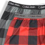 Пижамные штаны Calvin Klein для мальчиков, супермягкие, с начесом, микро, 2 шт., Redbuff/Blkbuff - фото 2