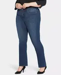 Джинсы-клеш Le Silhouette Slim Bootcut размера Plus NYDJ, синий - фото 3