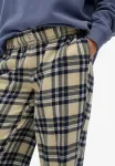 Проверьте эластичные брюки Superdry & Co, Cream Navy Check - фото 4