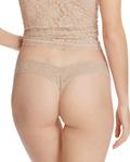 Фирменные кружевные стринги Petite Low Rise Hanky Panky, коричневый/бежевый - фото 2