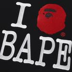 Худи BAPE I Love BAPE Pullover Hoodie, Black - фото 3
