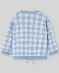 Детский клетчатый свитер коллекции Deva Paz Rodríguez, светло-голубой - фото 2