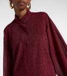 Рубашка с перьевым декором Lumière Oséree, бордовый - фото 4