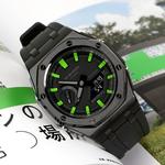 Часы Casio G-Shock Analog-Digital 2100 Series, арт. GA-2100-1A1, 44 мм, черный/черный/черно-зеленый - фото 3