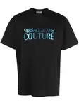 Футболка с логотипом Versace Jeans Couture, черный - фото