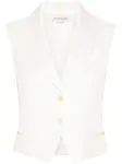 Твиловый жилет строгого кроя Alexander Mcqueen, белый - фото