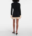 Мини-платье с рюшами Rotate, Black Comb - фото 3