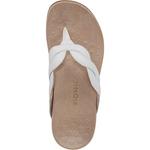 Женские шлепанцы Bella braid flip flop от Vionic, white leather - фото 4