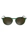 Солнцезащитные очки в круглой оправе Lacoste, зеленый - фото
