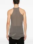 Майка в рубчик Rick Owens, серый - фото 4