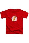 Футболка для малышей DC Comics Flash с логотипом Rough Flash Gildan, красный - фото