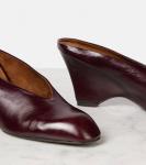 Кожаные мюлены Colt 75 на платформе Khaite, Bordeaux - фото 5