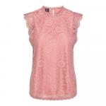 Блузка Pieces Olline Lace, розовый - фото 3