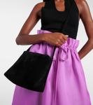 Сумка кросс-боди из замши Lina Khaite, черный - фото 6