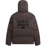 Стеганная  куртка X Giorgio Armani Midi Puffer Kith, коричневый - фото 2