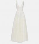 Платье макси без рукавов Costarellos, слоновая кость - фото