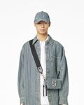 Сумка The Washed Monogram Denim Snapshot Marc Jacobs, цвет Sun Faded Denim - фото 7