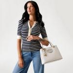 GUESS женская сумка Calebra Status Satchel, Off-White - фото 2