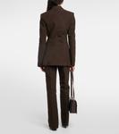 Однобортный хлопковый пиджак Toteme, коричневый - фото 3