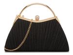 Сумка Kelly & Katie Glitter Pleated Satchel, черный - фото