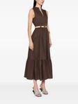 Платье макси с поясом TWINSET, коричневый - фото 3
