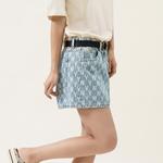 Бейсбольные шорты джинсовые женские светло-голубые MLB - фото 6