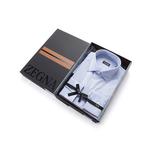 Ermenegildo Zegna Мужская синяя рубашка - фото 4