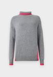 Джемпер pure cashmere TURTLE NECK POINT, Heather Grey/Hot Pink/Grey - фото 5