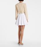 Мини-юбка из хлопкового поплина Patou, белый - фото 3