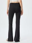 Koton Черные расклешенные брюки - фото 4