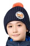 Детская шапка Jack Wolfskin POMPOM BADGE, темно-синий - фото 3
