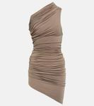 Мини-платье из джерси на одно плечо ENTIRE STUDIOS, коричневый - фото